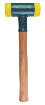 Dead Blow Recoilless Hammer -- 26 oz; Wood Handle; 1-5/8'' Head Diameter - Apex Tool & Supply