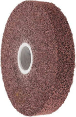 3M - 6" Diam, 1" Face Width, 1-1/4" Center Hole, Medium Grade, Aluminum Oxide Deburring Wheel - Convolute, Medium Density 5 Grade, 6,000 RPM - Apex Tool & Supply
