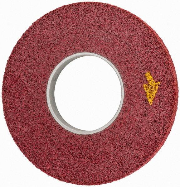 3M - 12" Diam, 1" Face Width, 5" Center Hole, Coarse Grade, Aluminum Oxide Deburring Wheel - Convolute, Medium Density 5 Grade, 3,000 RPM - Apex Tool & Supply
