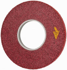 3M - 12" Diam, 1" Face Width, 5" Center Hole, Coarse Grade, Aluminum Oxide Deburring Wheel - Convolute, Medium Density 5 Grade, 3,000 RPM - Apex Tool & Supply