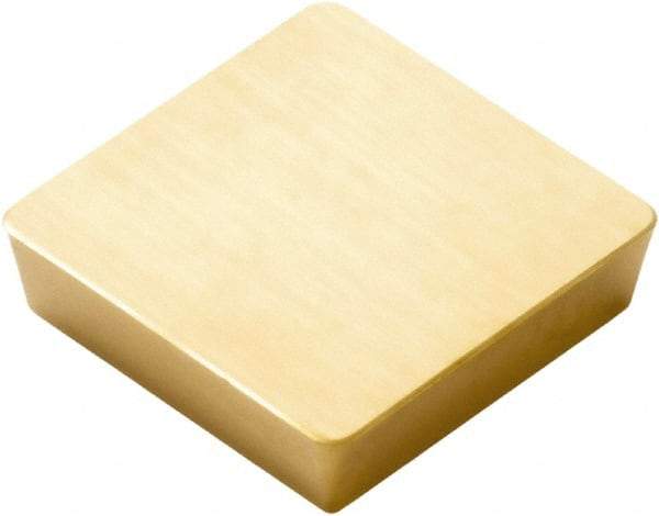 Seco - SPU422 Grade F40M Carbide Turning Insert - TiAlN/TiN Finish, 90° Square, 1/2" Inscr Circle, 1/8" Thick, 1/32" Corner Radius - Apex Tool & Supply