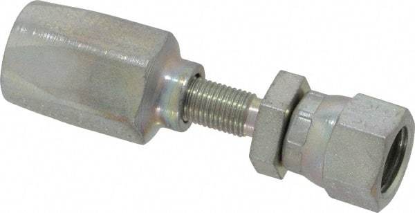 Parker - 7/16-20 Thread Hydraulic Hose Fitting - -4 Hose Size, 1/4" Hose Diam - Apex Tool & Supply