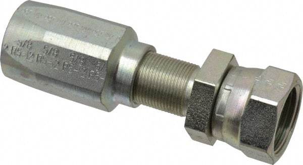 Parker - 1-1/16-12 Thread Hydraulic Hose Fitting - -12 Hose Size, 3/4" Hose Diam - Apex Tool & Supply