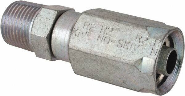 Parker - 1/2-14 Thread Hydraulic Hose Fitting - -8 Hose Size, 1/2" Hose Diam - Apex Tool & Supply
