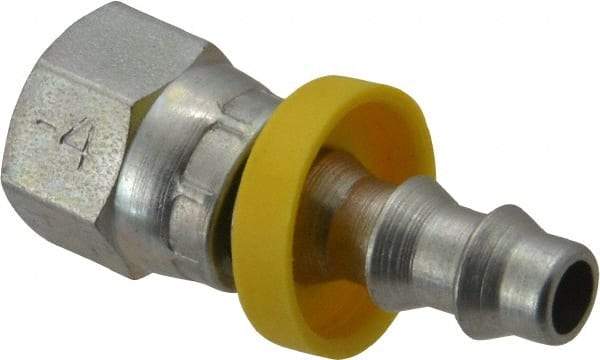 Parker - 7/16-20 JIC Hydraulic Hose Fitting - -4 Hose Size, 1/4" Hose Diam - Apex Tool & Supply