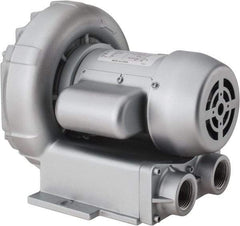 Gast - 1/8 HP Single Phase Regenerative Air Blower - 115/230V, 27 Max CFM, 28.5" Max Water Pressure, 26.5" Max Vacuum Water Pressure, 2.3/1.0 Full Load Amps - Apex Tool & Supply