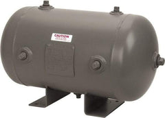 Made in USA - 9.8 Gallon, 200 Max psi Universal Horizontal Tank - 3/4" Inlet, 23" Tank Length x 12" Tank Diam - Apex Tool & Supply