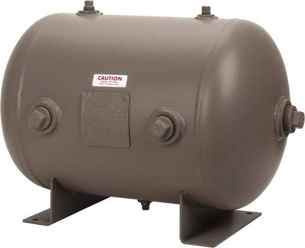 Made in USA - 19 Gallon, 200 Max psi Universal Horizontal Tank - 1-1/2" Inlet, 25" Tank Length x 16" Tank Diam - Apex Tool & Supply