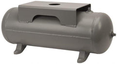 Made in USA - 10 Gallon, 200 Max psi Horizontal Tank with Plate - 30" Tank Length x 10" Tank Diam - Apex Tool & Supply