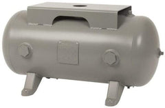 Made in USA - 20 Gallon, 200 Max psi Horizontal Tank with Plate - 1-1/2" Inlet, 33" Tank Length x 14" Tank Diam - Apex Tool & Supply
