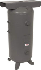 Made in USA - 30 Gallon, 200 Max psi Vertical Tank with Plate - 3/4" Inlet, 38" Tank Length x 16" Tank Diam - Apex Tool & Supply