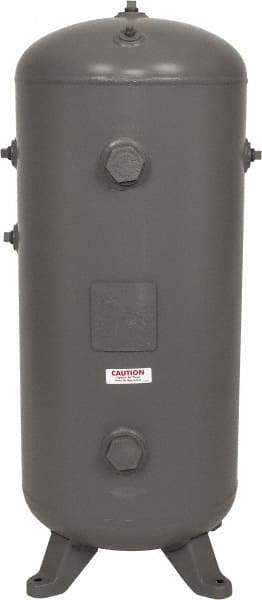 Made in USA - 30 Gallon, 200 Max psi Vertical Tank - 1-1/2" Inlet, 38" Tank Length x 16" Tank Diam - Apex Tool & Supply