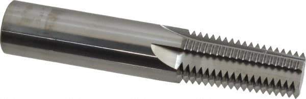 Scientific Cutting Tools - 1, 2 - 11-1/2 Thread, 3/4" Shank Diam, Bright Coating, Solid Carbide Straight Flute Thread Mill - 5 Flutes, 4" OAL, 1" Min Noml Diameter - Apex Tool & Supply