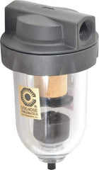 Coilhose Pneumatics - 1/2" Port, 7" High, FRL Filter with Polycarbonate Bowl & Automatic Drain - 150 Max psi, 120°F Max, 8 oz Bowl Capacity - Apex Tool & Supply