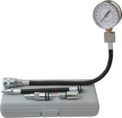 Value Collection - 12" Hose Length, 0 to 300 psi, Mechanical Automotive Compression Tester - 5 Lb Graduation, Steel - Apex Tool & Supply
