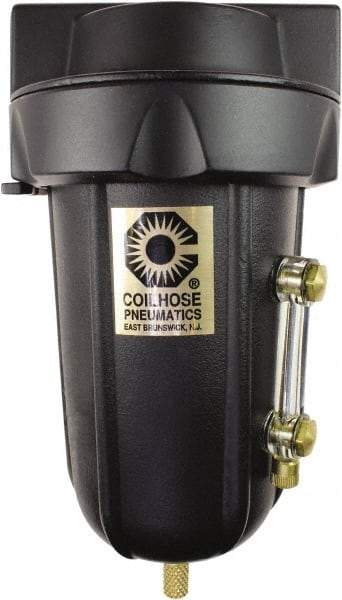 Coilhose Pneumatics - 3/4" Port Coalescing Filter - Aluminum Bowl, 0.1 Micron Rating, 9" High - Apex Tool & Supply