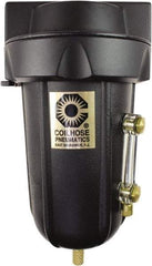 Coilhose Pneumatics - 3/8" Port Coalescing Filter - Aluminum Bowl, 0.1 Micron Rating, 5-5/8" High - Apex Tool & Supply