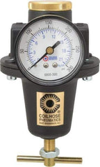 Coilhose Pneumatics - 1/2 NPT Port, 80 CFM, Cast Aluminum Heavy-Duty T-Handle Regulator - 0 to 200 psi Range, 250 Max psi Supply Pressure, 1/4" Gauge Port Thread, 4" Wide x 7" High - Apex Tool & Supply