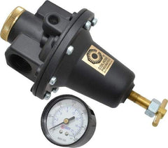 Coilhose Pneumatics - 1 NPT Port, 160 CFM, Cast Aluminum Heavy-Duty T-Handle Regulator - 0 to 200 psi Range, 250 Max psi Supply Pressure, 1/4" Gauge Port Thread, 5" Wide x 8-1/2" High - Apex Tool & Supply