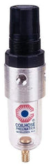 Coilhose Pneumatics - 1/4" NPT Port Miniature 1 Piece Filter/Regulator FRL Unit - Polycarbonate Bowl, 25 SCFM, 150 Max psi, 4" High, Manual Drain - Apex Tool & Supply