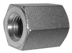 Made in USA - M8x1.25 Metric Coarse, 1-1/2" OAL Stainless Steel Standard Coupling Nut - 5/8" Width Across Flats - Apex Tool & Supply
