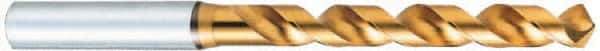 OSG - 11.05mm 120° Vanadium High Speed Steel Jobber Drill - TiN Finish, Right Hand Cut, Spiral Flute, Straight Shank, 151mm OAL, Standard Point - Apex Tool & Supply