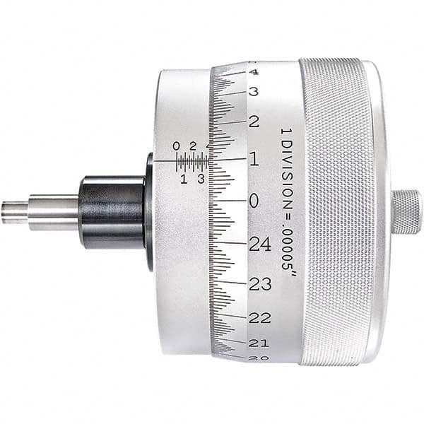 Starrett - 1 Inch, 4-1/16 Inch Plain Thimble, 5/16 Inch Diameter x 1-7/16 Inch Long Spindle, Mechanical Micrometer Head - Apex Tool & Supply