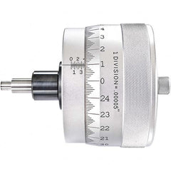 Starrett - 1 Inch, 4-1/16 Inch Plain Thimble, 5/16 Inch Diameter x 1-7/16 Inch Long Spindle, Mechanical Micrometer Head - Apex Tool & Supply