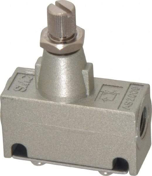 SMC PNEUMATICS - 1/8" Male NPT x 1/8" Female NPT Flow & Speed Control Valve - Inline Type - Apex Tool & Supply