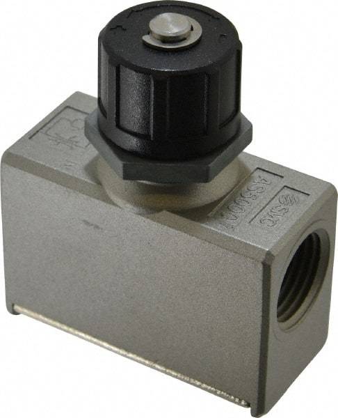 SMC PNEUMATICS - 1/2" Male NPT x 1/2" Female NPT Flow & Speed Control Valve - Inline Type - Apex Tool & Supply