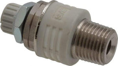 SMC PNEUMATICS - 1/8" Male NPT Metering Valve With Silencer - 3.6mm squared Orifice & 20 dB Noise Reduction Rate - Apex Tool & Supply