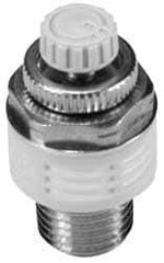 SMC PNEUMATICS - 3/8" Male NPT Metering Valve With Silencer - 16.6mm squared Orifice & 20.5 dB Noise Reduction Rate - Apex Tool & Supply