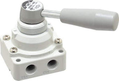 SMC PNEUMATICS - 1/4" NPT Rotary Hand Air Valve - 2 Position, 0.4 CV Rate, 150 Max psi & 140°F Max Temp - Apex Tool & Supply