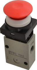 SMC PNEUMATICS - 1.00 CV Rate, 1/4" NPT Inlet Mechanical Valve - 2 Way, 2 Ports - Apex Tool & Supply