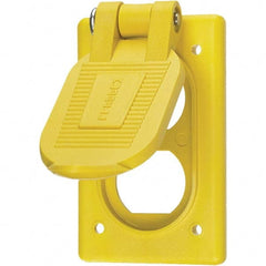Hubbell Wiring Device-Kellems - Weatherproof Box Covers Cover Shape: Rectangle Number of Holes in Outlet: 1 - Apex Tool & Supply