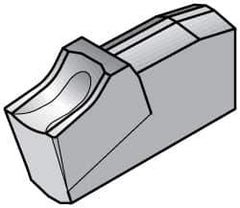 Kennametal - A2050 CR KC5025 Grade, 0.1969" Cutting Width, Carbide Cutoff Insert - 0° Neutral Lead Angle, 0.0118" Cnr Rad, TiAlN Coated - Apex Tool & Supply