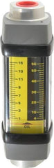 Hedland - 1/2" NPTF Port Oil & Petroleum-Based Liquid Flowmeter - 3000 Max psi, 1 to 15 GPM, Anodized Aluminum - Apex Tool & Supply