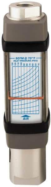 Hedland - 1/4" NPTF Port Compressed Air & Gas Flowmeter - 600 Max psi, 5 SCFM, Anodized Aluminum - Apex Tool & Supply