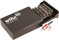 Wiha - 51 Piece, 1/4" Drive Screwdriver Insert Bit Set - #1 to #3 Phillips, 1/8 to 5/32" Hex - Apex Tool & Supply