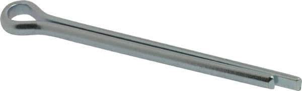 Value Collection - 1/4" Diam x 3" Long Extended Prong Cotter Pin - Grade 2, Zinc-Plated, Steel - Apex Tool & Supply