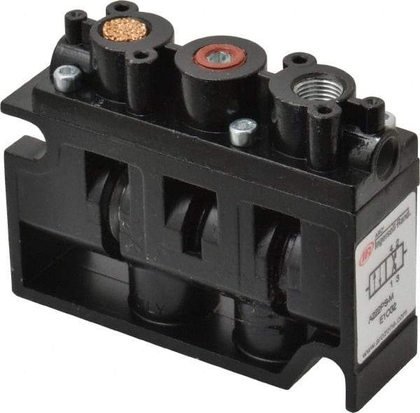 ARO/Ingersoll-Rand - 1/4", 2-Position Alpha Stacking Solenoid Valve - 1.9 CV Rate, 2-7/16" High x 3-1/4" Long - Apex Tool & Supply