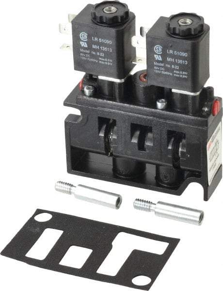 ARO/Ingersoll-Rand - 1/4", 2-Position Alpha Stacking Solenoid Valve - 120 VAC, 1.9 CV Rate, 3-7/8" High x 3-15/32" Long - Apex Tool & Supply