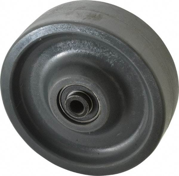 Albion - 6 Inch Diameter x 2 Inch Wide, Polyurethane Caster Wheel - 1,400 Lb. Capacity, 2-7/16 Inch Hub Length, 1/2 Inch Axle Diameter, Precision Ball Bearing - Apex Tool & Supply