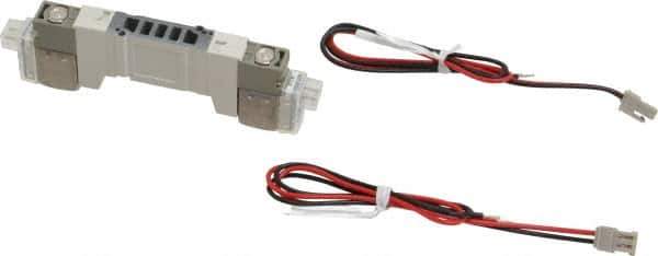 SMC PNEUMATICS - 0.3 CV Flow Rate, Double Solenoid Pilot Operated Valve - 5 Port, 2 Position, 1/4" Push to Connect Inlet, 24 V - Apex Tool & Supply