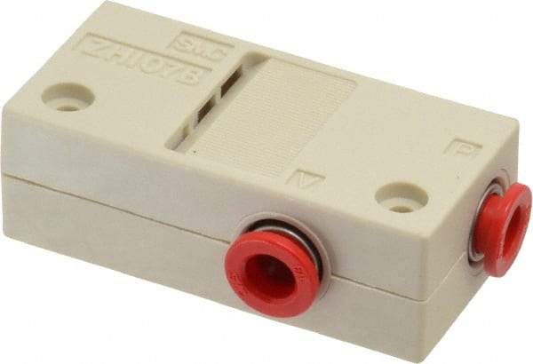 SMC PNEUMATICS - 0.7mm Nozzle High Pressure Vacuum Ejector Valve - 1/4" Tube Outside Diam Supply Port x 1/4" Tube Outside Diam Vacuum Port, 26 psi Pressure, 0.71 CFM Air Consumption & 0.42 CFM Max Suction Flow - Apex Tool & Supply