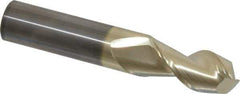 Accupro - 5/8", 1-1/4" LOC, 5/8" Shank Diam, 3-1/2" OAL, 2 Flute, Solid Carbide Square End Mill - Single End, ZrN Finish, Spiral Flute, 45° Helix, Centercutting, Right Hand Cut, Right Hand Flute - Apex Tool & Supply