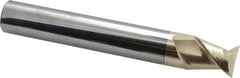 Accupro - 1", 1-1/4" LOC, 1" Shank Diam, 7" OAL, 2 Flute, Solid Carbide Square End Mill - Single End, ZrN Finish, Spiral Flute, 45° Helix, Centercutting, Right Hand Cut, Right Hand Flute - Apex Tool & Supply