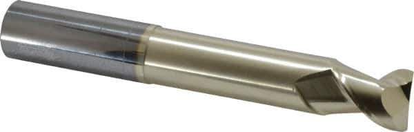 Accupro - 1", 1-1/4" LOC, 1" Shank Diam, 7" OAL, 2 Flute, Solid Carbide Square End Mill - Single End, ZrN Finish, Spiral Flute, 45° Helix, Centercutting, Right Hand Cut, Right Hand Flute - Apex Tool & Supply