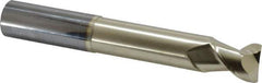 Accupro - 1", 1-1/4" LOC, 1" Shank Diam, 7" OAL, 2 Flute, Solid Carbide Square End Mill - Single End, ZrN Finish, Spiral Flute, 45° Helix, Centercutting, Right Hand Cut, Right Hand Flute - Apex Tool & Supply