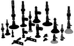 SMC PNEUMATICS - 1/8" PT Female Port, 20" Pad Diam, Flat, Vertical Vacuum Pad - Silicone - Apex Tool & Supply